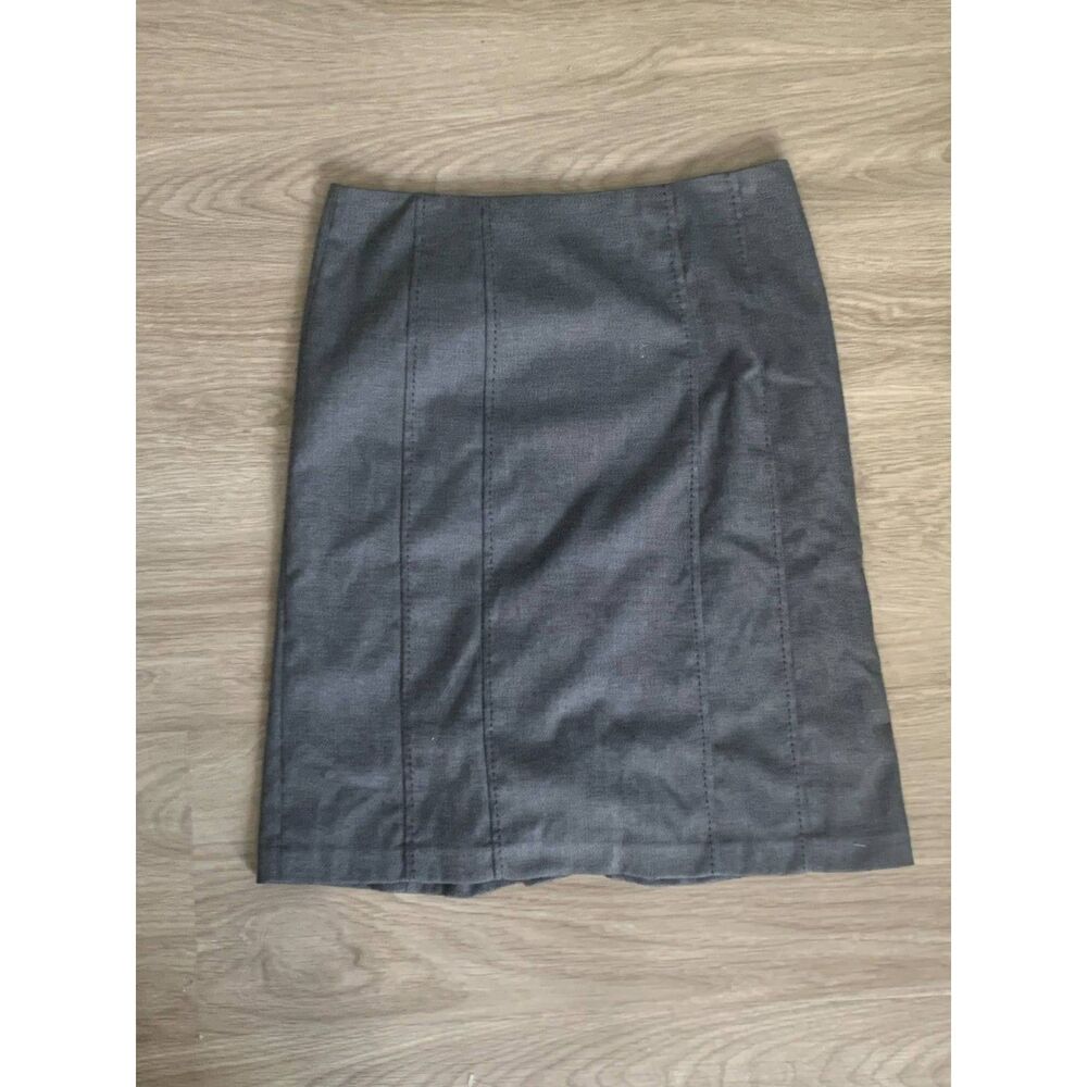 Rebecca Taylor Gray Pleated Business Pencil Skirt, size 6